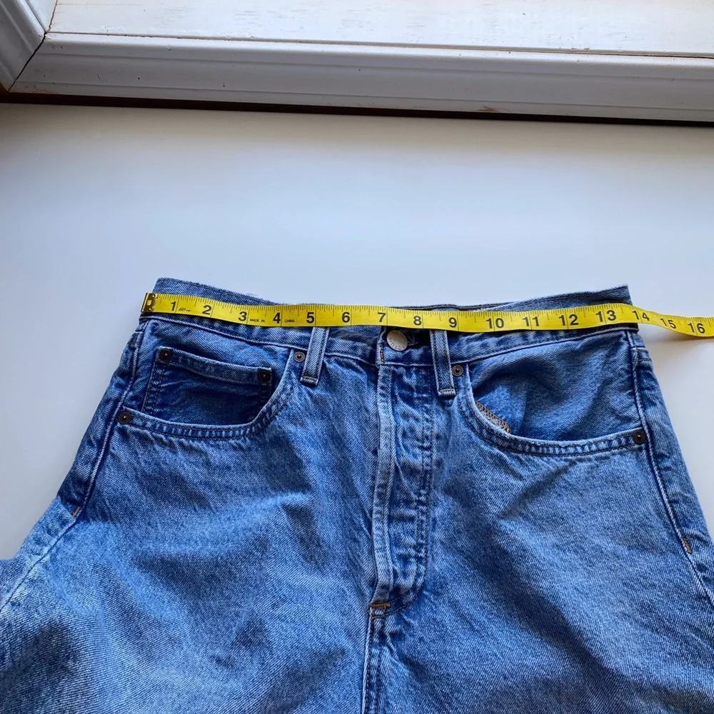 Denim Forum The Joni High Rise Loose 28L Woman 27 Medium Wash Streetwear Preppy - Picture 11 of 16